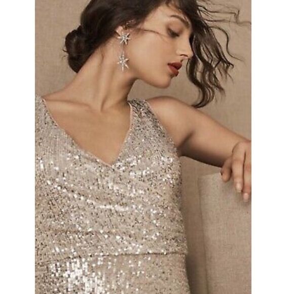 BHLDN Surrey Dress Silver Sequin dress - Picture 2 of 5